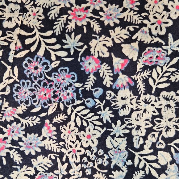 Talbots Blazer Jacket Size Medium Ditsy Floral Blue Pink Cottagecore - Picture 2 of 10